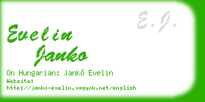 evelin janko business card
